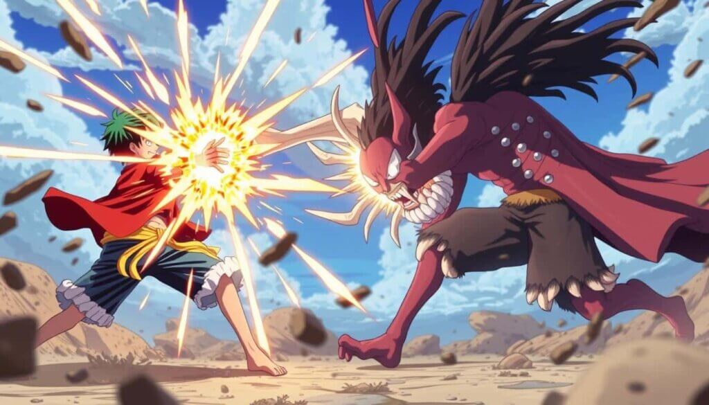 Luffy grows vs Kaido
