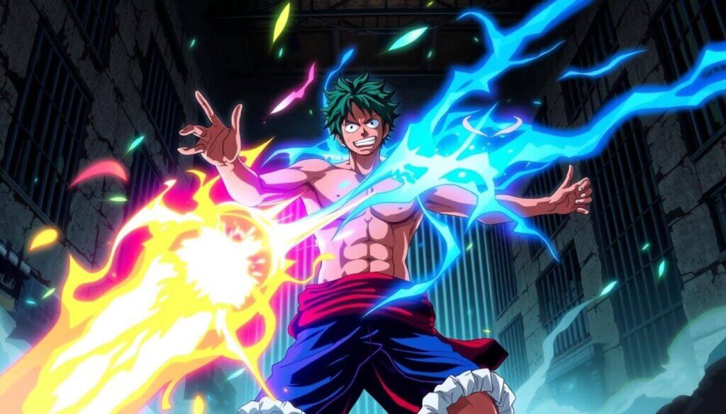 Luffy power burst clash
