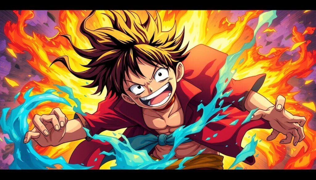 Luffy fire-water stance