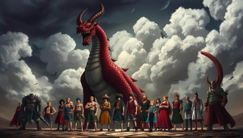 Kaido with red dragon army