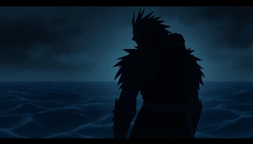 Kaido stares at ocean view