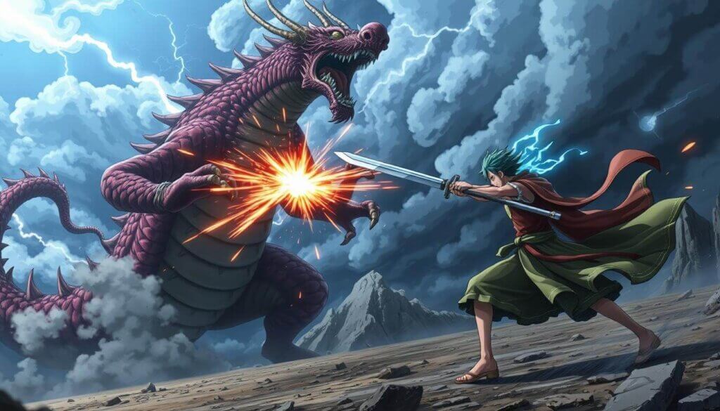 Kaido attacks dragon clash