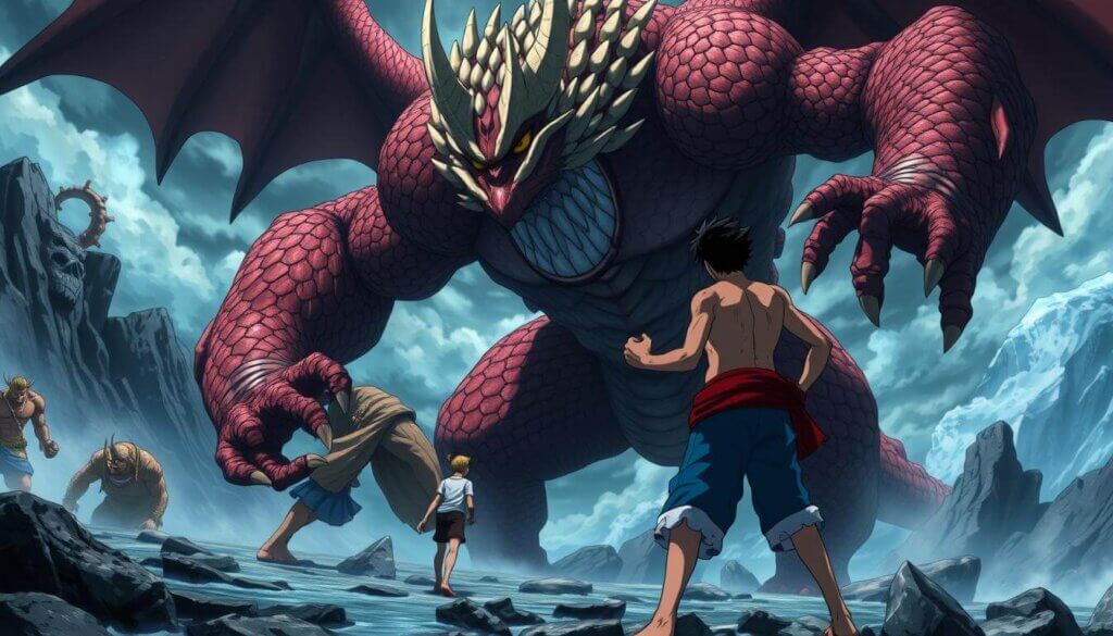 Battle with red dragon