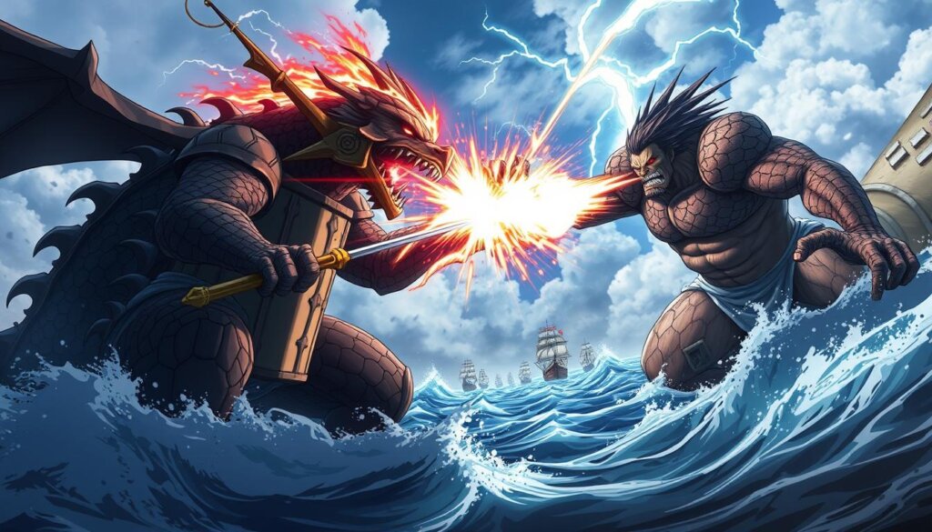 kaido and blackbeard battle